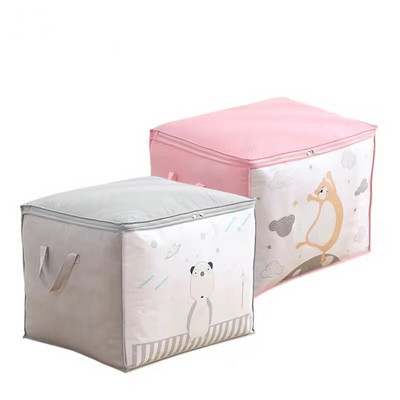 Lielas ietilpības segas uzglabāšanas soma Putekļu necaurlaidīgs salokāms skapis Drēbju organizatora soma Mājas skapis Sega Spilvenu organizatora soma