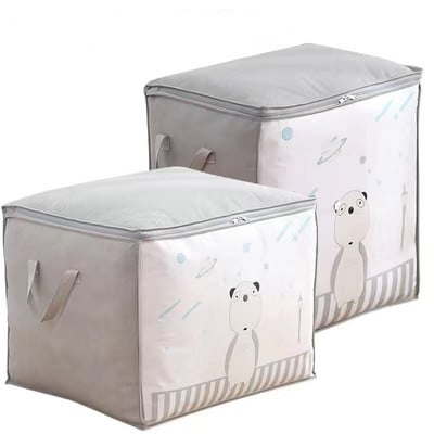 Lielas ietilpības segas uzglabāšanas soma Putekļu necaurlaidīgs salokāms skapis Drēbju organizatora soma Mājas skapis Sega Spilvenu organizatora soma