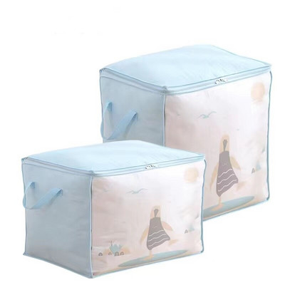 Lielas ietilpības segas uzglabāšanas soma Putekļu necaurlaidīgs salokāms skapis Drēbju organizatora soma Mājas skapis Sega Spilvenu organizatora soma