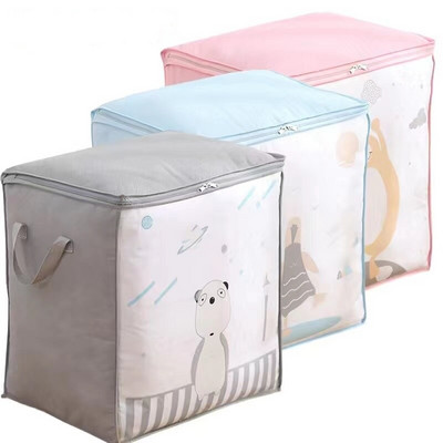 Lielas ietilpības segas uzglabāšanas soma Putekļu necaurlaidīgs salokāms skapis Drēbju organizatora soma Mājas skapis Sega Spilvenu organizatora soma