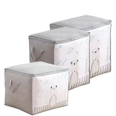 Lielas ietilpības segas uzglabāšanas soma Putekļu necaurlaidīgs salokāms skapis Drēbju organizatora soma Mājas skapis Sega Spilvenu organizatora soma