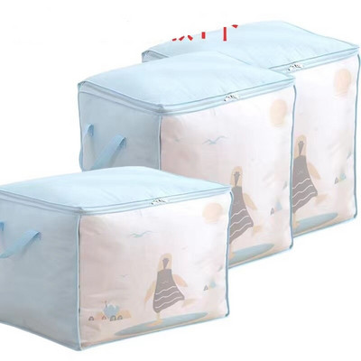 Lielas ietilpības segas uzglabāšanas soma Putekļu necaurlaidīgs salokāms skapis Drēbju organizatora soma Mājas skapis Sega Spilvenu organizatora soma