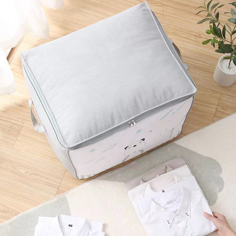 Lielas ietilpības segas uzglabāšanas soma Putekļu necaurlaidīgs salokāms skapis Drēbju organizatora soma Mājas skapis Sega Spilvenu organizatora soma