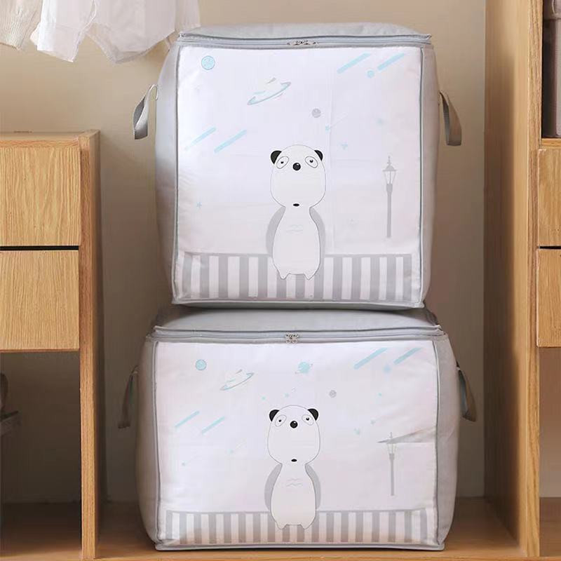 Lielas ietilpības segas uzglabāšanas soma Putekļu necaurlaidīgs salokāms skapis Drēbju organizatora soma Mājas skapis Sega Spilvenu organizatora soma