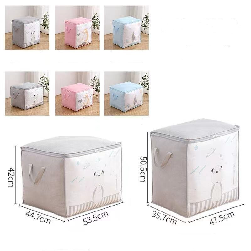 Lielas ietilpības segas uzglabāšanas soma Putekļu necaurlaidīgs salokāms skapis Drēbju organizatora soma Mājas skapis Sega Spilvenu organizatora soma