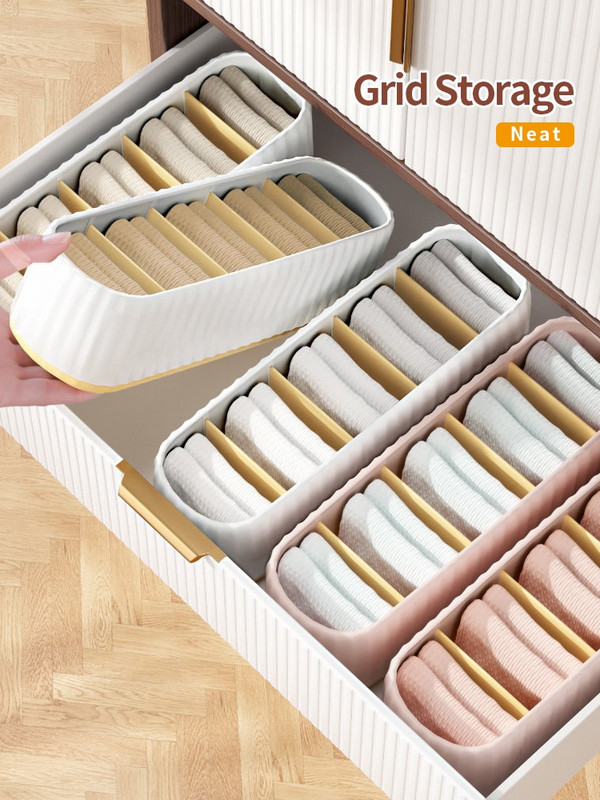 Joybos 3 buc/set Organizator de lenjerie intima Cutie de depozitare șosete stil nordic pentru sutien pantaloni scurți haine dulap sertar cutii separatoare JX96