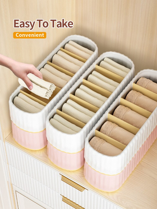Joybos 3 buc/set Organizator de lenjerie intima Cutie de depozitare șosete stil nordic pentru sutien pantaloni scurți haine dulap sertar cutii separatoare JX96