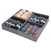 24 de sertare organizatoare cu grilă pentru șosete, sutien pliabil, lenjerie de corp, cutie de depozitare, dulap, jambiere, organizator de șosete, sertare, separatoare