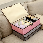 Jednobojna kutija za pohranu donjeg rublja Grudnjaci Gaćice Čarape Kutija otporna na prašinu Sklopiva kutija za pohranjivanje posteljine s odjeljcima