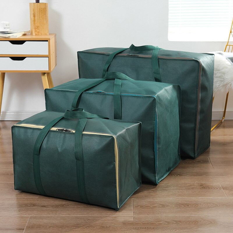 Mozgótáska otthoni ágyneműhöz 3 méretű egyszínű paplan szervező Vastag szövött kézitáska Ruhásszekrény Ruhák Összehajtható tárolótáskák