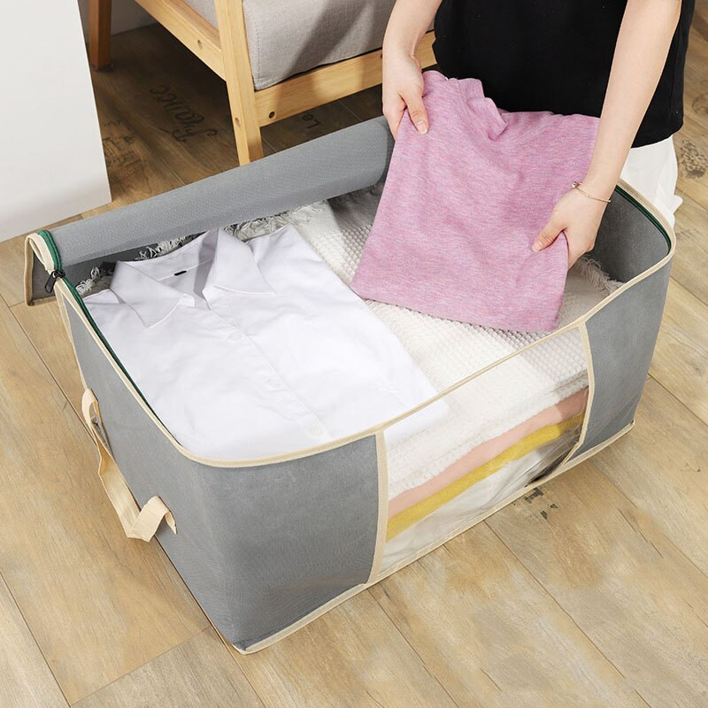 Saci de depozitare pliabile pentru pilota cearșaf de pernă Pachete de pulover Organizator de țesături nețesute Cutie de depozitare pentru garderoba de mare capacitate