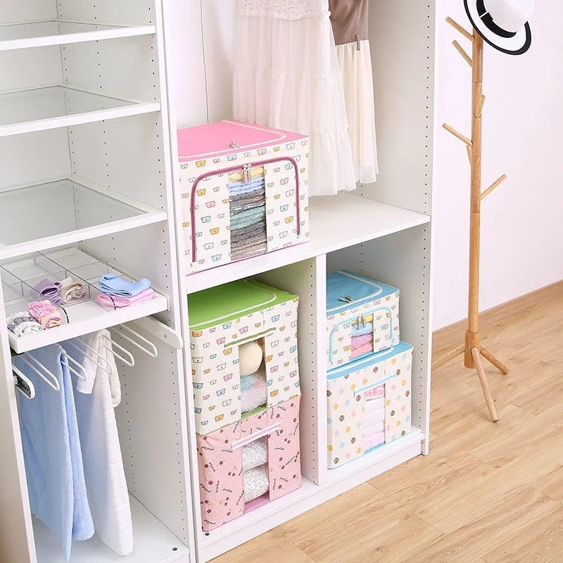 Ruhák Paplan tárolótáska Nagy kapacitású szervezőtáska Összecsukható baba egyéb kiegészítők befejező doboz Rajzfilm mozgó poggyászcsomagoló táska