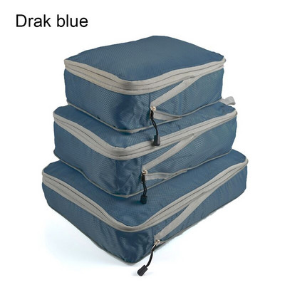 3db/Szett Utazási tárolótáskák ruhákhoz Rendezett Szervező Ruhásszekrény Bőrönd Tasak Utazási Szervező Táska Tok Cipők Csomagolás Kocka táska