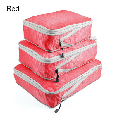 3db/Szett Utazási tárolótáskák ruhákhoz Rendezett Szervező Ruhásszekrény Bőrönd Tasak Utazási Szervező Táska Tok Cipők Csomagolás Kocka táska