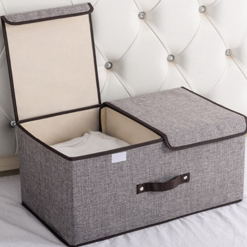 Különféle cikkek Tárolódoboz Szövet pamut vászontartó háztartási szekrényrendező Mosoda Nagy összecsukható ruhakosár