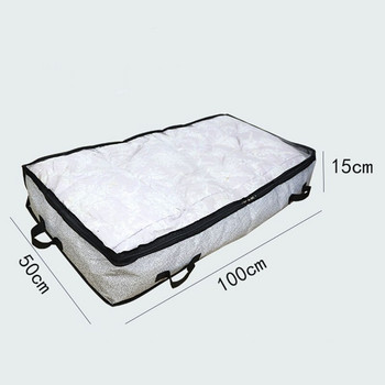 Модерна долна част на леглото Чанта за съхранение на дрехи Голяма нетъкана прахоустойчива довършителна чанта Сгъваема мека чанта Прозрачен прозорец