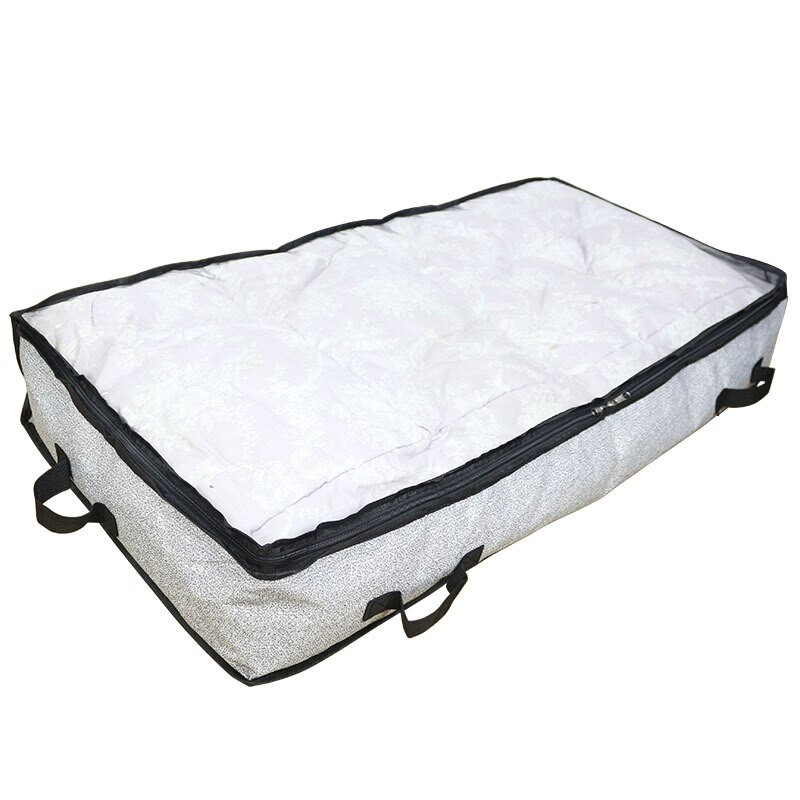 Stil modern, fundul patului, îmbrăcăminte, cuvertură, geantă de depozitare, geantă mare, nețesută, rezistentă la praf, pentru finisare, geantă moale pliabilă, fereastră transparentă