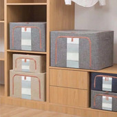 Cutie de depozitare pentru lenjerie de bumbac tip clapetă, pentru cămin mare, pentru îmbrăcăminte, cutie de depozitare pentru pilota, pentru cărți de jucării, cutie de sortare, impermeabilă