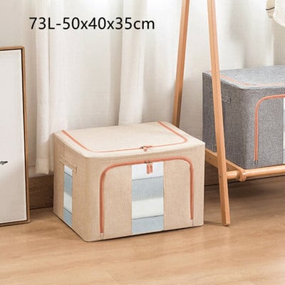 Cutie de depozitare pentru lenjerie de bumbac tip clapetă, pentru cămin mare, pentru îmbrăcăminte, cutie de depozitare pentru pilota, pentru cărți de jucării, cutie de sortare, impermeabilă