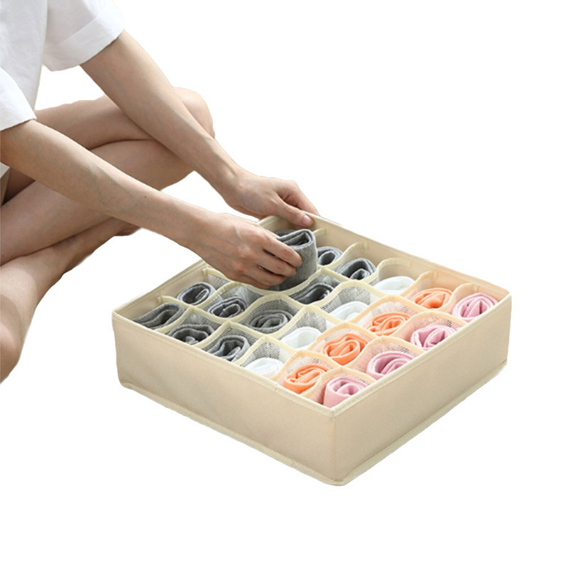 Coș de depozitare pentru lenjerie de corp AA, cutie din pânză, suport detașabil de sortare, pliabil, elastic, de capacitate mare