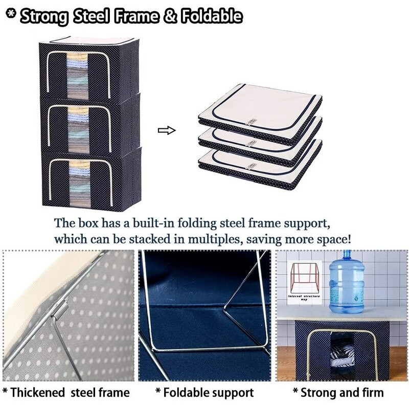 Geantă de depozitare pentru haine nețesute Cuvertură pliabilă, rezistentă la praf, dulap, cutie de finisare, coș dulap de acasă, lenjerie de pat, container de depozitare organizator