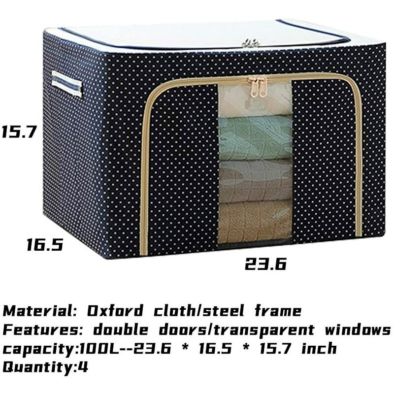 Geantă de depozitare pentru haine nețesute Cuvertură pliabilă, rezistentă la praf, dulap, cutie de finisare, coș dulap de acasă, lenjerie de pat, container de depozitare organizator