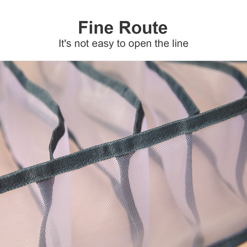 Organizator de dulap de dormitor pentru șosete, cutie de depozitare pentru lenjerie intimă separată de acasă, 7 grile, organizator de sutien, organizator de sertar pliabil