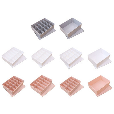 Cutie de depozitare cu grile 1/10/15 Organizator de dulap cu sertar împărțit din plastic pentru lenjerie