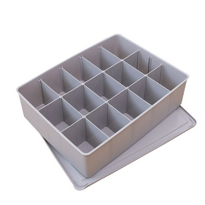 Cutie de depozitare cu grile 1/10/15 Organizator de dulap cu sertar împărțit din plastic pentru lenjerie