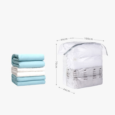 Ruhatároló Vákuumos táska szeleppel Nincs szükség szivattyúra Átlátszó összecsukható, összenyomott rendező Utazási nagy vákuumzsákok Pecsét csomag