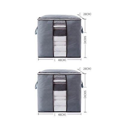 1/2/3/4 db szett Összecsukható takaró tárolótáska háztartási ruházati tároló doboz porálló paplan tároló