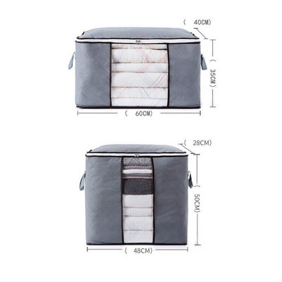 1/2/3/4 db szett Összecsukható takaró tárolótáska háztartási ruházati tároló doboz porálló paplan tároló