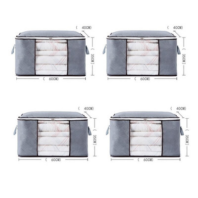 1/2/3/4 db szett Összecsukható takaró tárolótáska háztartási ruházati tároló doboz porálló paplan tároló