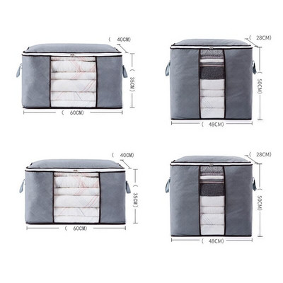 1/2/3/4 db szett Összecsukható takaró tárolótáska háztartási ruházati tároló doboz porálló paplan tároló