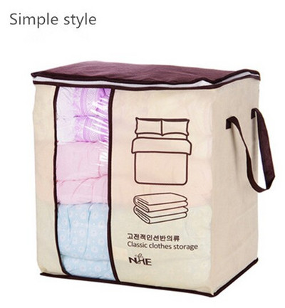 Nou sac de depozitare portabil nețesut de înaltă calitate pentru haine, organizator pliabil pentru dulap pentru pernă, pătură, lenjerie de pat 45x29x51cm