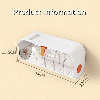 Монтирана на стена Кутия за съхранение на бельо Чорапи Органайзер за съхранение на бикини 6 клетки Регулируемо подвижно домашно чекмедже Кутия за съхранение