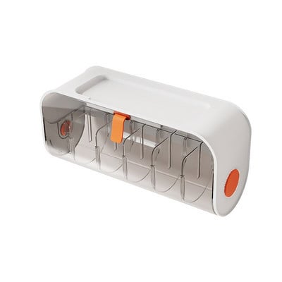 Falra szerelhető fehérnemű tároló doboz zokni bugyi tároló rendszerező 6 cellás állítható kivehető otthoni fiókos szekrény tároló doboz