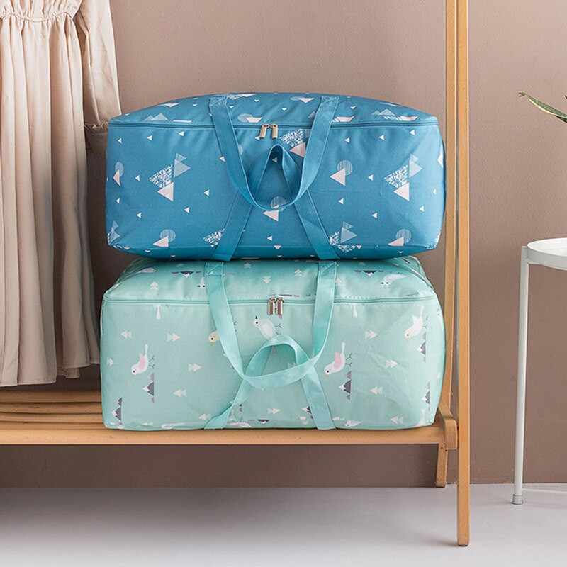 Pătură tipărită haine Genți de depozitare pliabile Pilotă pliabilă Pilota Saci rezistente la praf Dulap Depozitare de călătorie Organizator rezistent la umiditate