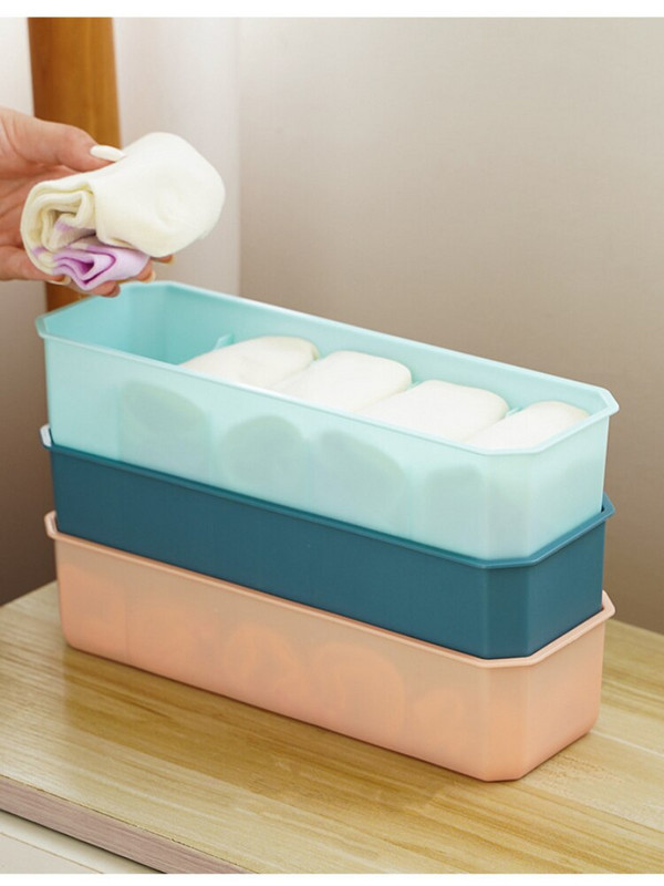 Tároló doboz háztartási fehérnemű zokni tároló befejező gardrób fiók alsónemű műanyag befejező doboz