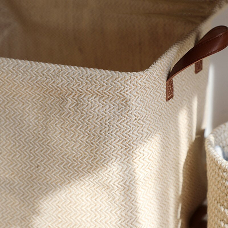 Košara za pohranu odjeće od tkanine od jute u europskom stilu Jednostavna košara za pohranu garderobe Sklopiva kutija za pohranu sitnica Kućna pohrana knjiga