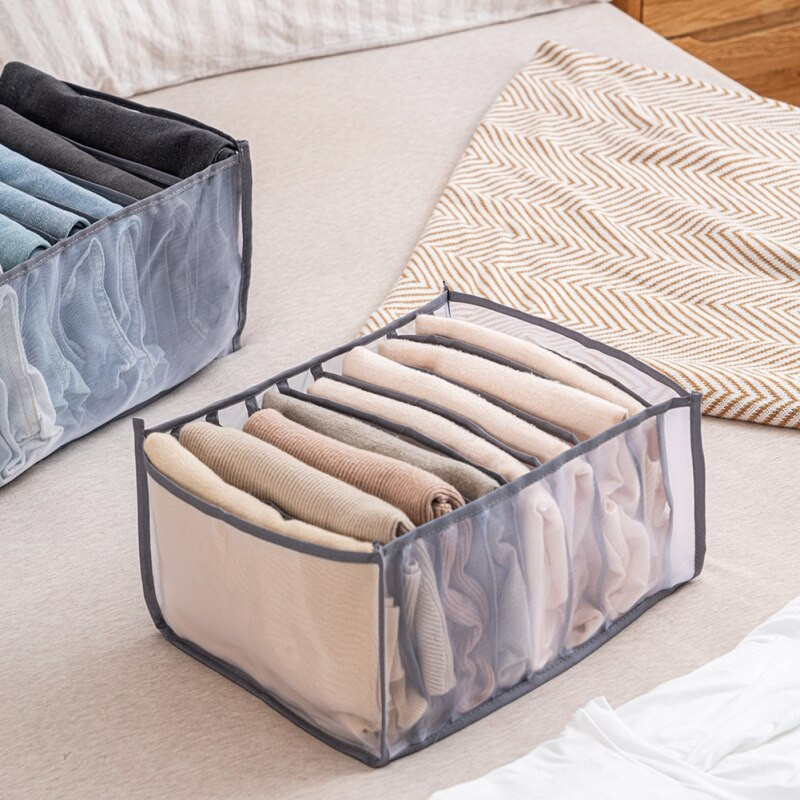 Dėžutė sustorėjęs tinklelis, plaunamas drabužiams kelnės džinsai marškinėliai sulankstomi laikymo krepšiai