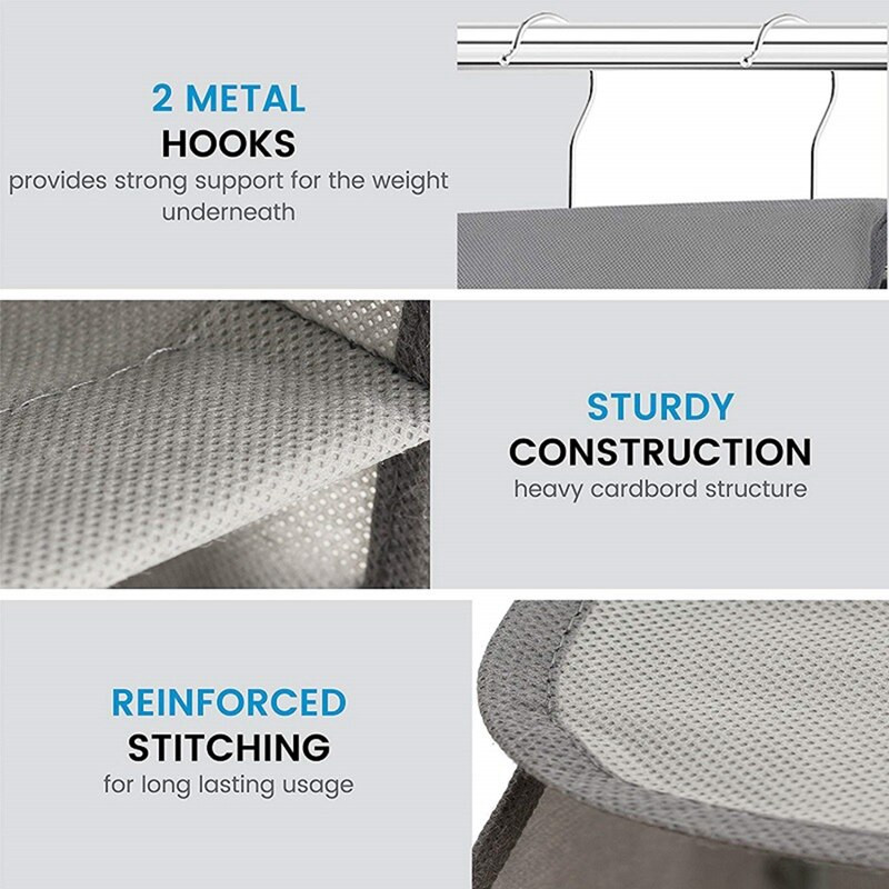 Durų tvarkyklė 5 kišenės Sulankstoma pakabinama tvarkyklė Spinta Durų tvarkyklė Pakabinamas laikymo krepšys Vaikų spinta