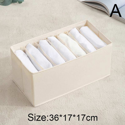 Összehajtható szekrényrendező Fiókosztó Rendező farmernadrághoz Fehérneműhöz Zoknihoz Tárolódoboz Nadrágtároló Ruhatárolóhoz