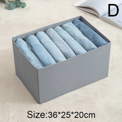 Összehajtható szekrényrendező Fiókosztó Rendező farmernadrághoz Fehérneműhöz Zoknihoz Tárolódoboz Nadrágtároló Ruhatárolóhoz