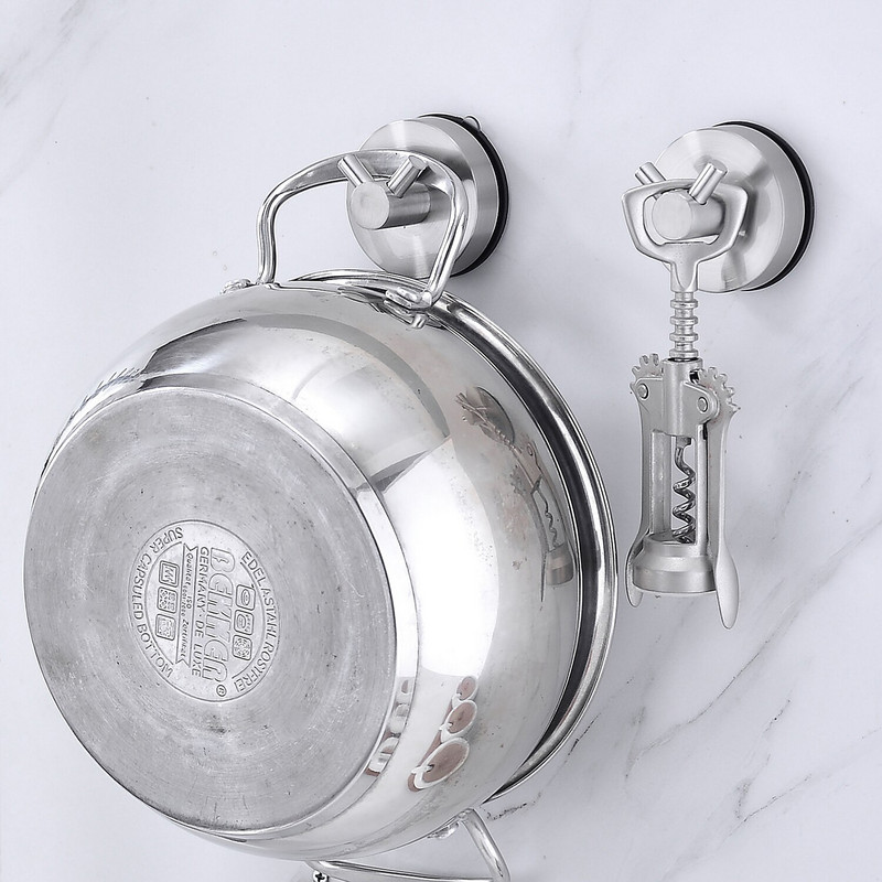 2 τμχ Δυνατό ντουζιέρα Γάντζος βεντούζας από ανοξείδωτο ατσάλι Κενό για πετσέτες Γάντζος Μαύρος αδιάβροχος γάντζος κουζίνας γάντζος ρόμπα 5 KG