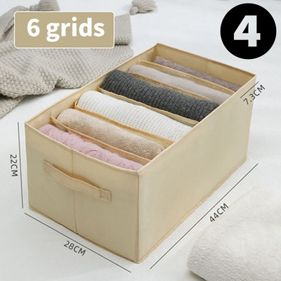 Összecsukható, mosható rácsos tárolódoboz Farmer póló Ruhásszekrény Ruharendező PP táblával és fogantyúval