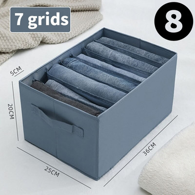 Összecsukható, mosható rácsos tárolódoboz Farmer póló Ruhásszekrény Ruharendező PP táblával és fogantyúval