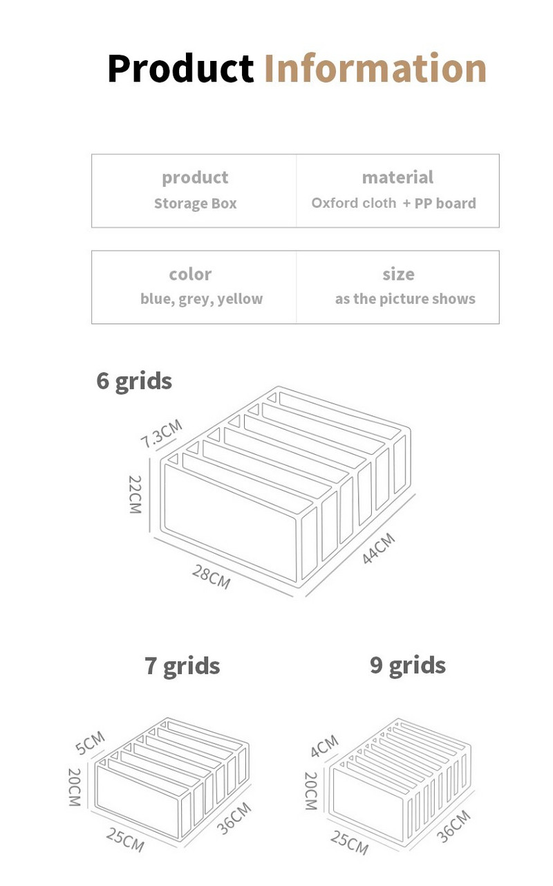 Összecsukható, mosható rácsos tárolódoboz Farmer póló Ruhásszekrény Ruharendező PP táblával és fogantyúval