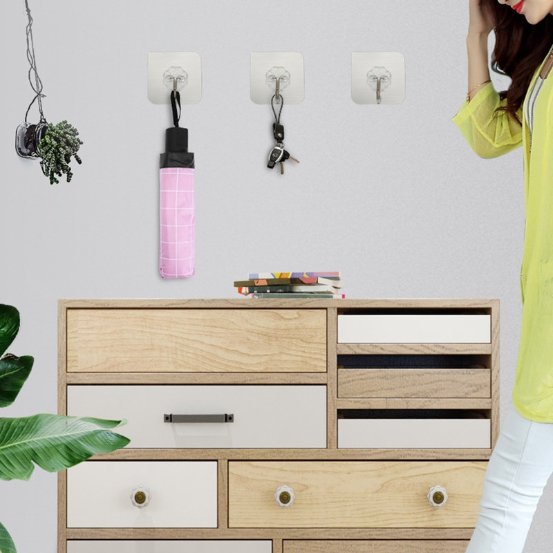 20/50/100 vnt skaidrūs sieniniai kabliukai vandeniui atsparūs aliejui lipnūs kabliukai daugkartiniai besiūliai pakabinami kabliukai virtuvei vonios kambariui