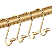 Cârlige de perdele de duș din metal rezistente la rugină Inele de perdele de duș din crom lustruit pentru baie